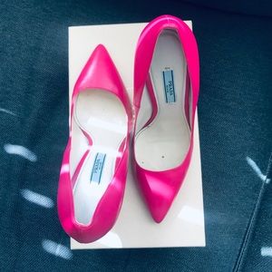Bright pink Prada heels